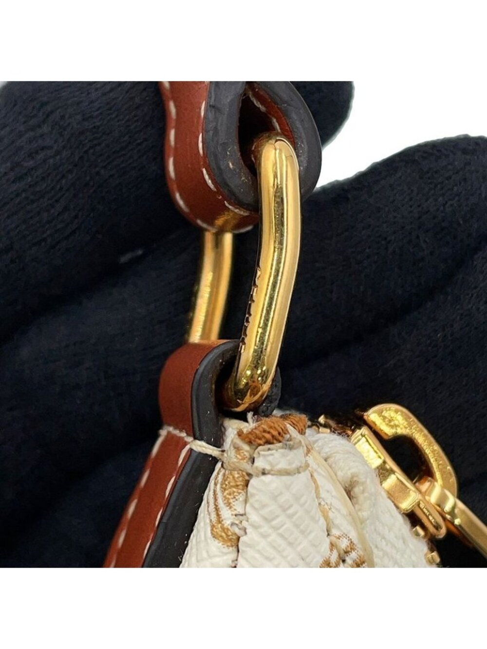 Celine Handbag Triomphe Ava Mini Calf Leather White - Picture 7 of 10